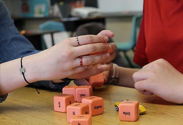 Student working on occupational therapy